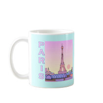 Pink Paris Sunset Products Mugs