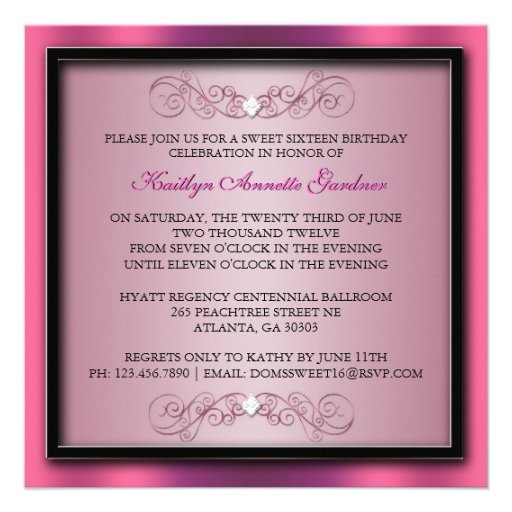 Pink Party Dress Birthday Invite