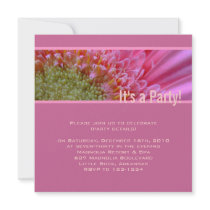 Pink Party Invitation by floraluniverses Pink Party Invitation