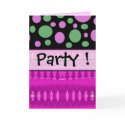 Pink Party Invitation cards by DonnaGraysonAbstract Pink Party Invitation cards
