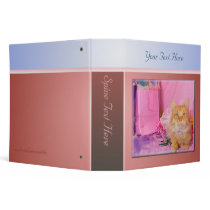 Pink Party Kitty Binder