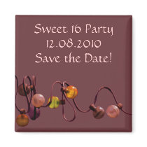 Pink Party Lights Magnet