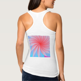 Pink Passion Flower Racerback Tank Top