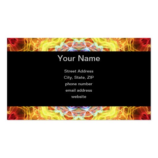 Pink Passion  kaleidoscope Business Card Template (back side)