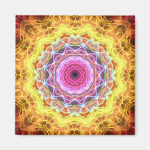 Pink Passion  kaleidoscope Fridge Magnets