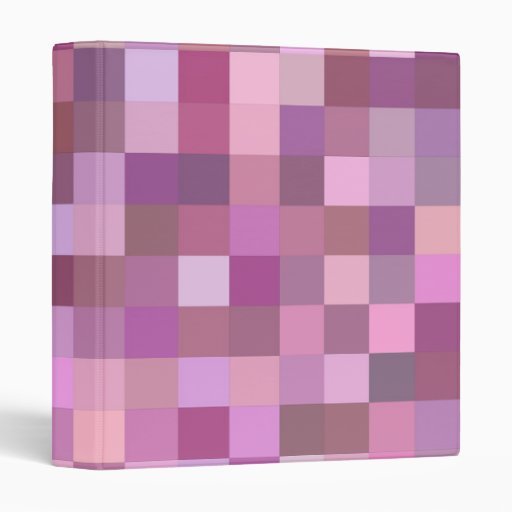 Pink pastel mosaic binder Zazzle