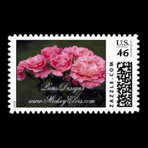 Pink Pastels Roses postage