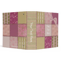 Pink Patchwork Binder