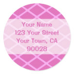 pink pattern address labels stickers
