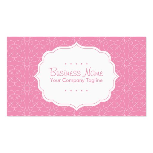 Pink Pattern Business Card (front side)