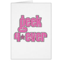 Pink Pattern Geek 4ever cards