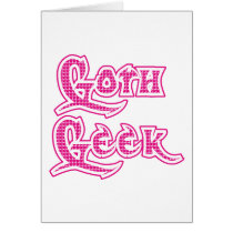 Pink Pattern Goth Geek cards