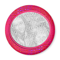 pink pattern photo frame magnets