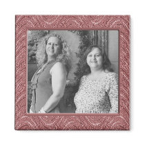 pink pattern photo frame magnets