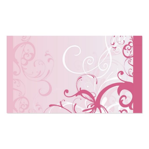 Pink patterns Profile Card Business Card Template (back side)