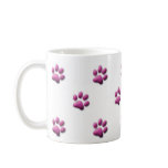 Pink Paw Print Mug