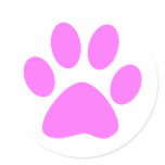 Pink Paw Sticker