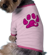 Pink Pawprint GregRobert Dog Outfit pet clothing