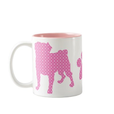 Pink Paws and Pugs Mug from Zazzle.com