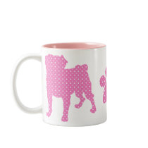 Pink Paws and Pugs Mug