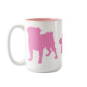 Pink Paws and Pugs Mug