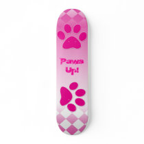 Rosa Tatzen kühlen Girly Skateboard ab