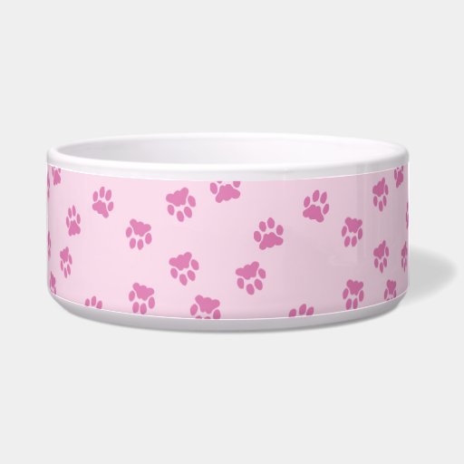 Pink Paws Pet Bowl Dog Water Bowls Zazzle