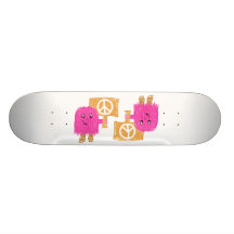 Pink Peace Custom Skateboard