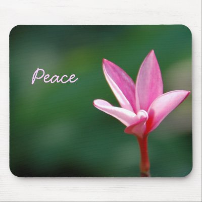 Pink Peace Mousepad by pulsDesign