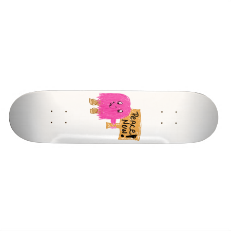 Pink Peace Now Custom Skateboard