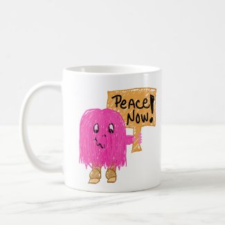 Pink Peace Now mug