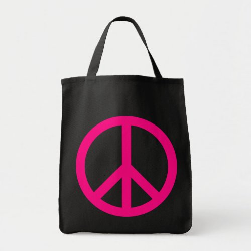 Pink Peace Sign Bag bag