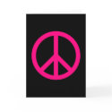 Pink Peace Sign Card by silhouette_emporium Pink Peace Sign Card