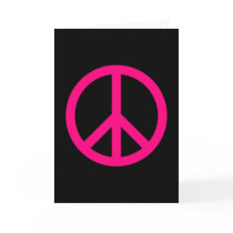 Pink Peace Sign Card by silhouette_emporium Pink Peace Sign Card