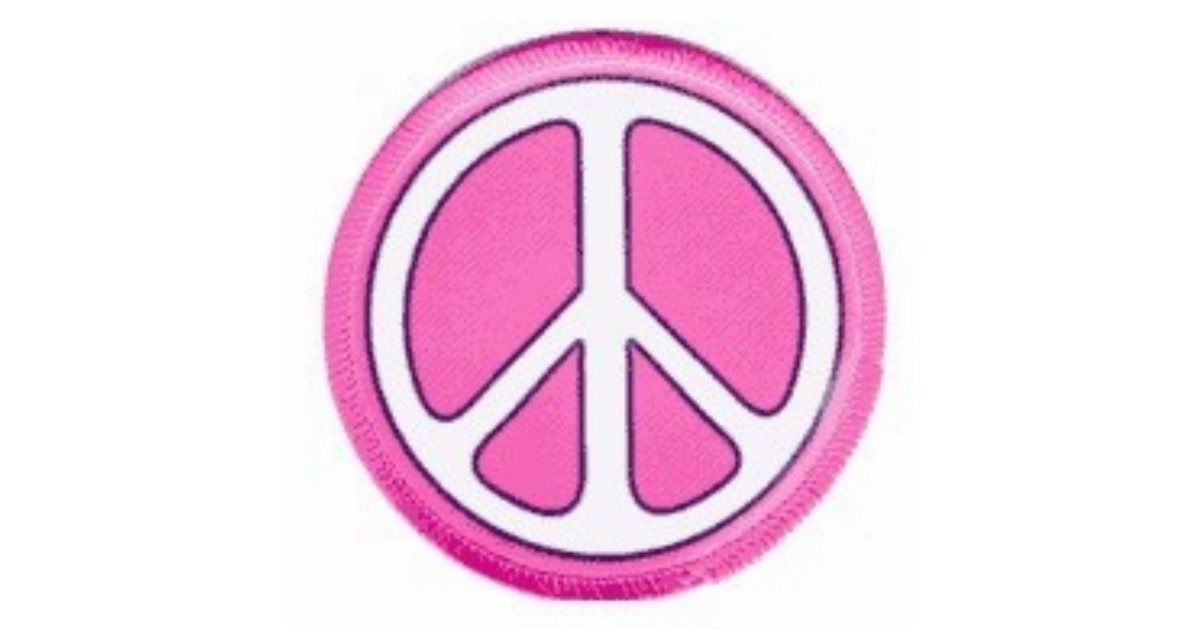 Pink Peace Sign Cutout Zazzle