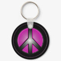 pink peace sign keychains by bashaa pink peace sign keychains