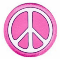 PINK PEACE SIGN photo sculptures by dogiron PINK PEACE SIGN photo sculptures