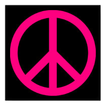 Pink Peace Sign Poster posters by silhouette_emporium Pink Peace Sign Poster posters