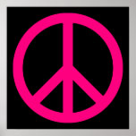 Pink Peace Sign Poster posters
