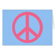 Pink Peace Sign Products cards