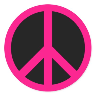 Pictures Of Peace Signs. Pink Peace Sign Sticker by