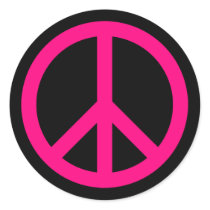Pink Peace Sign Sticker by silhouette_emporium Pink Peace Sign Sticker