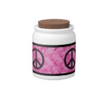 PINK PEACE SIGN TIE DYE JAR!! CANDY JARS