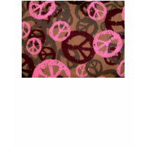 Pink Peace Signs/Camo Look-T-Shirt