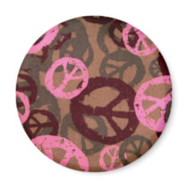 Pink Peace Signs magnet by pammys Pink Peace Signs magnet