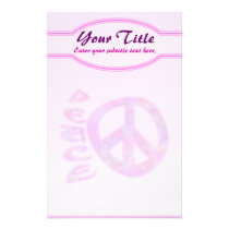 Pink Peace Stationery