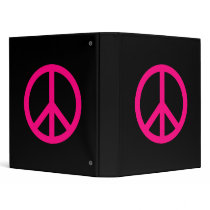 Pink Peace Symbol Avery Binder by silhouette_emporium Pink Peace Symbol Avery Binder
