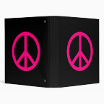Pink Peace Symbol Avery Binder