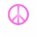 Pink Peace Symbol T-Shirt by designs4you Pink Peace Symbol T-Shirt