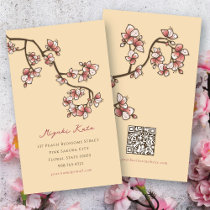 Pink Peach Blossoms 2 Spring Flowers Profile Card